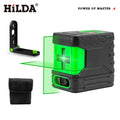 HILDA 2-Line Self-Leveling Green Laser Level - Professional Vertical & Horizontal Cross-Line Tool