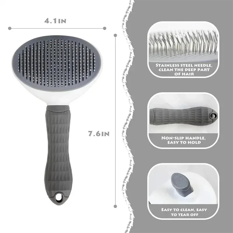Self-Cleaning Slicker Brush for Dogs and Cats