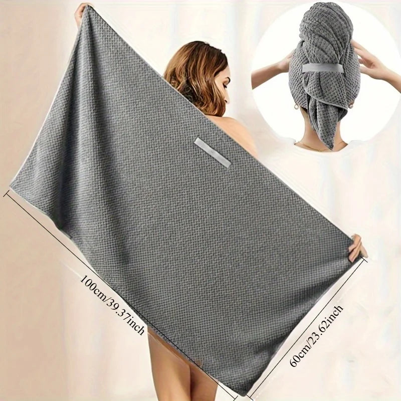 Extra Large Microfiber Hair Towel Wrap for Quick Drying