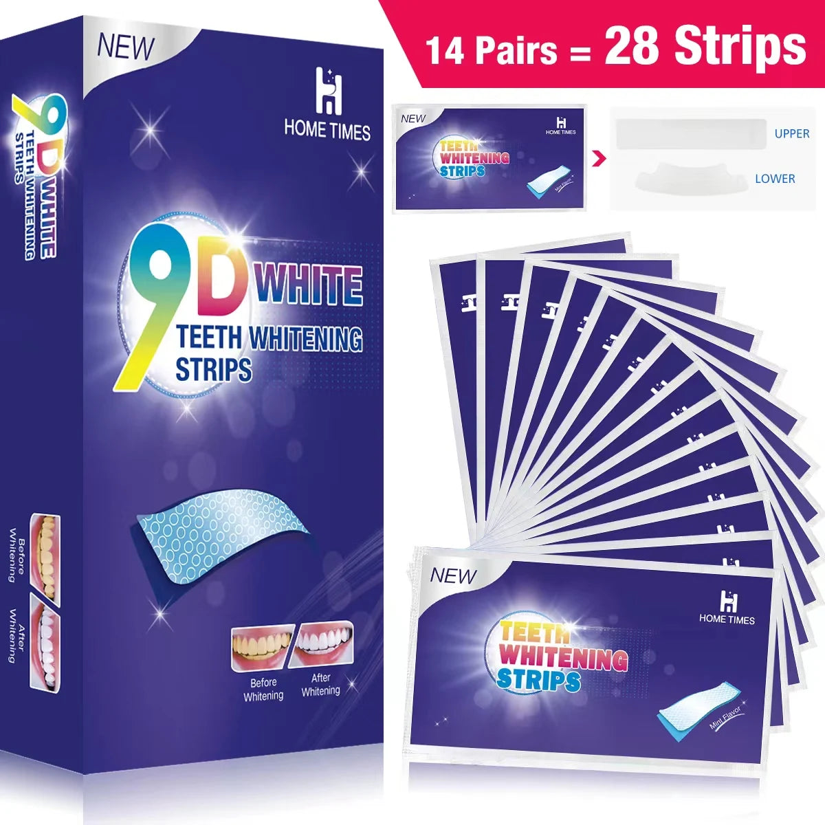 Teeth Whitening Strips - Reduced Sensitivity Brightening Kit
