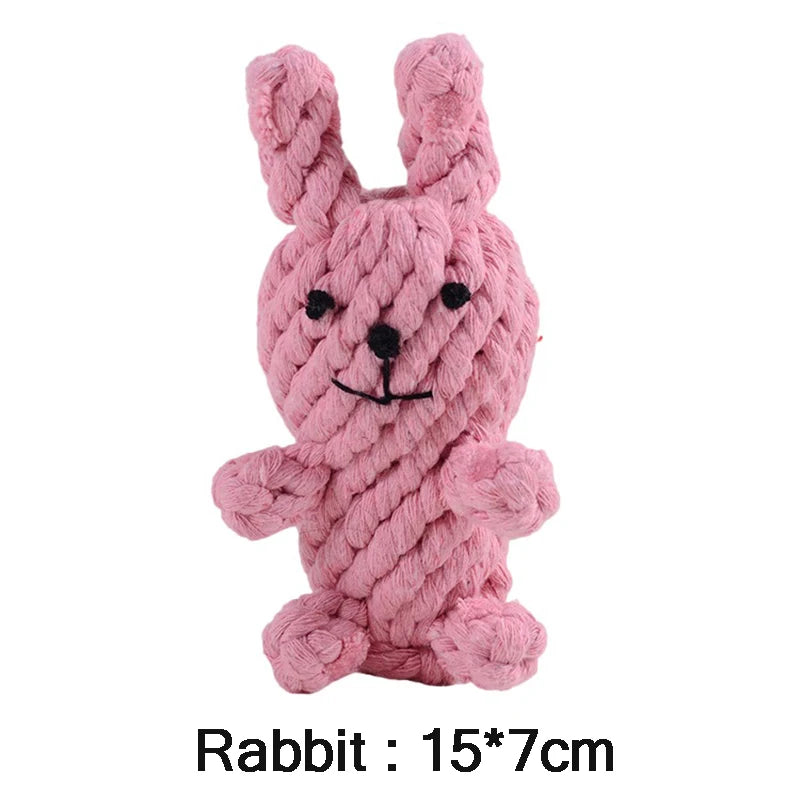 Durable Cartoon Animal Cotton Rope Chew Toy for Dogs