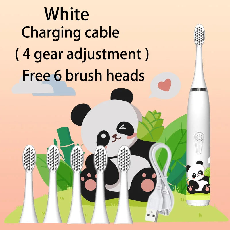 Sonic Buddy Kids Electric Toothbrush with 6 Replacement Heads