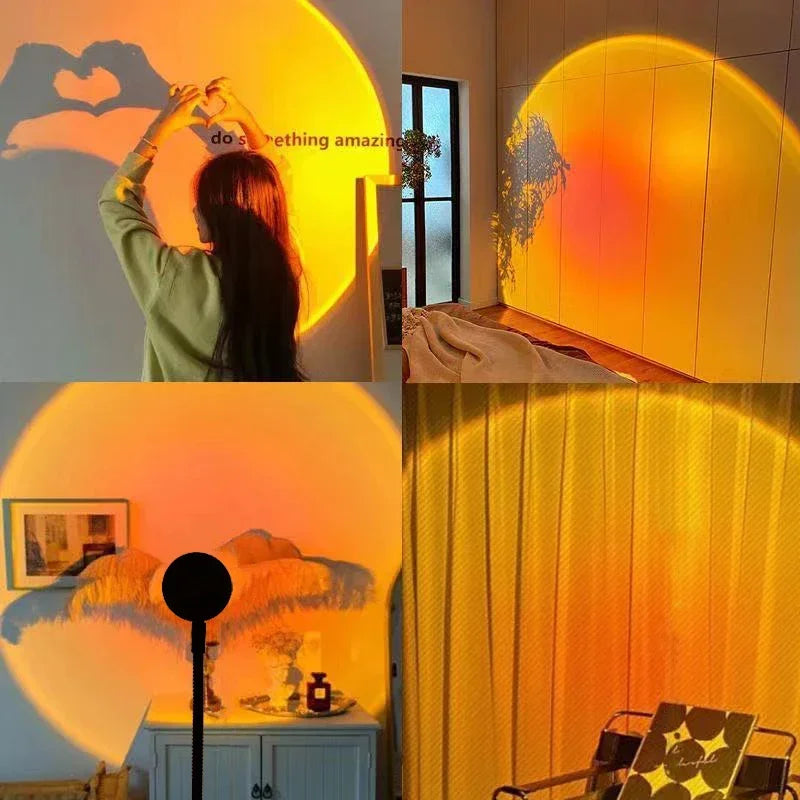 Romantic LED Sunset Projection Lamp - Atmosphere Night Light Projector HD
