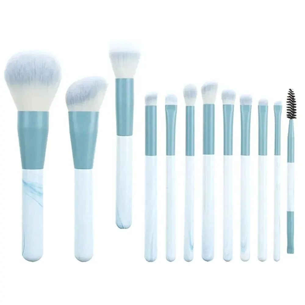 12pcs Professional Makeup Brush Set - Soft Synthetic Bristles with Travel Pouc