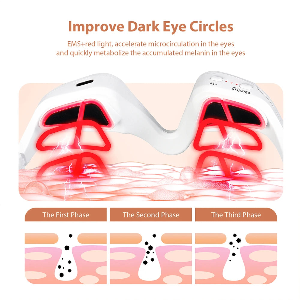 Smart EMS Eye Massager Glasses - Fatigue Relief & Anti-Aging Therapy