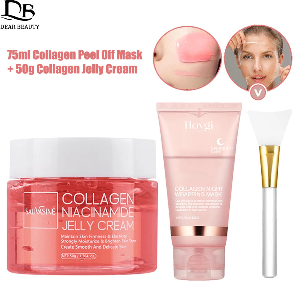 Collagen Night Repair Set – Peel-off Mask & Jelly Cream Bundle