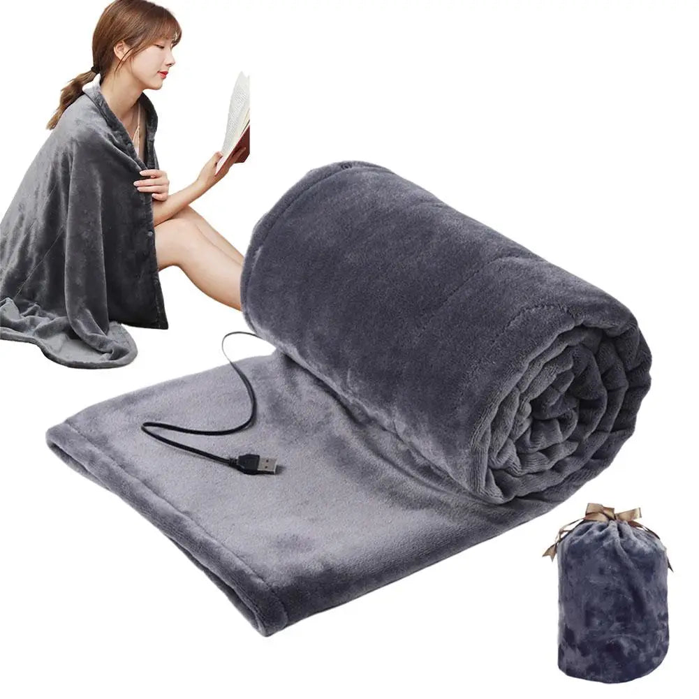 Portable USB Electric Heated Blanket & Wearable Shawl