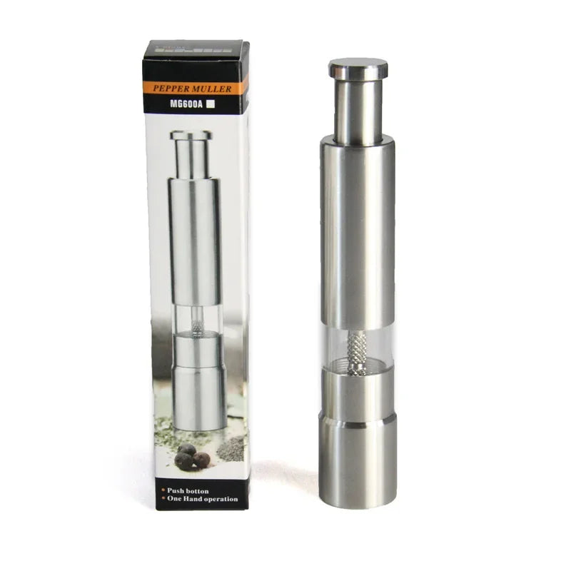 Stainless Steel Manual Pepper & Sea Salt Grinder