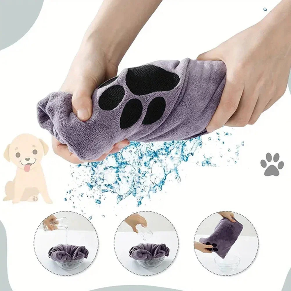 High-Absorbent Microfiber Pet Bath Towel for Dogs and Cats