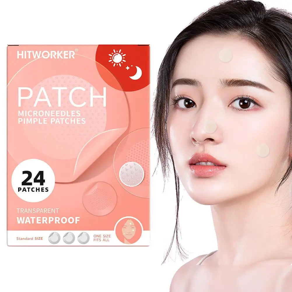 24pcs Microneedle Acne Patches – Invisible & Gentle Blemish Cover (Copia)