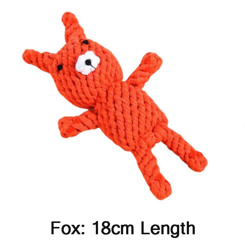 Durable Cartoon Animal Cotton Rope Chew Toy for Dogs