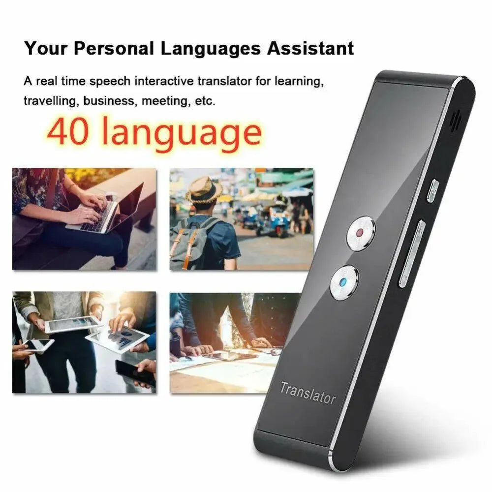 Smart Instant Voice Translator - 2-Way Real-Time Translation for 40 Languages - Portable Travel & Business Device