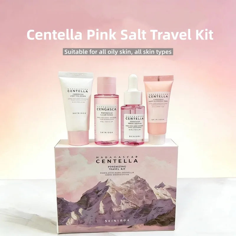 SKIN1004 Madagascar Centella Poremizing Travel Kit - 4 Piece Pink Salt Set