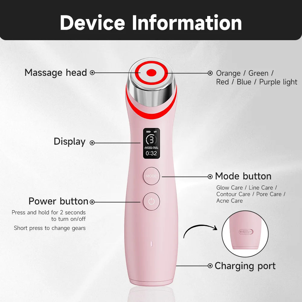 UBilli Booster Pro – 6-in-1 LED Light Therapy & Facial Rejuvenation Device
