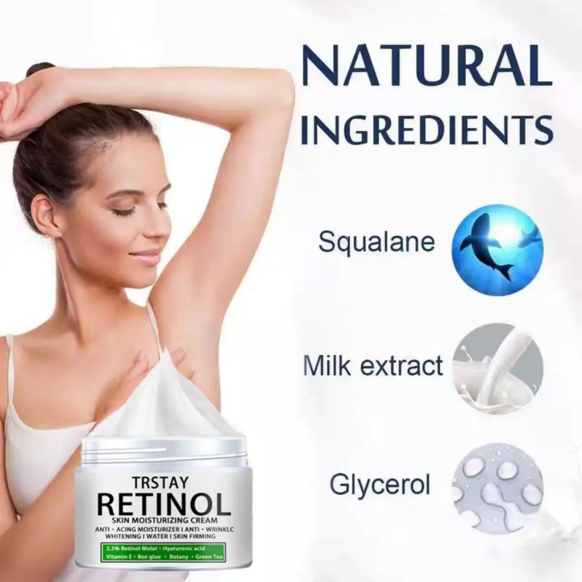 TRSTAY Retinol Whitening & Firming Cream - Anti-Aging & Moisturizing