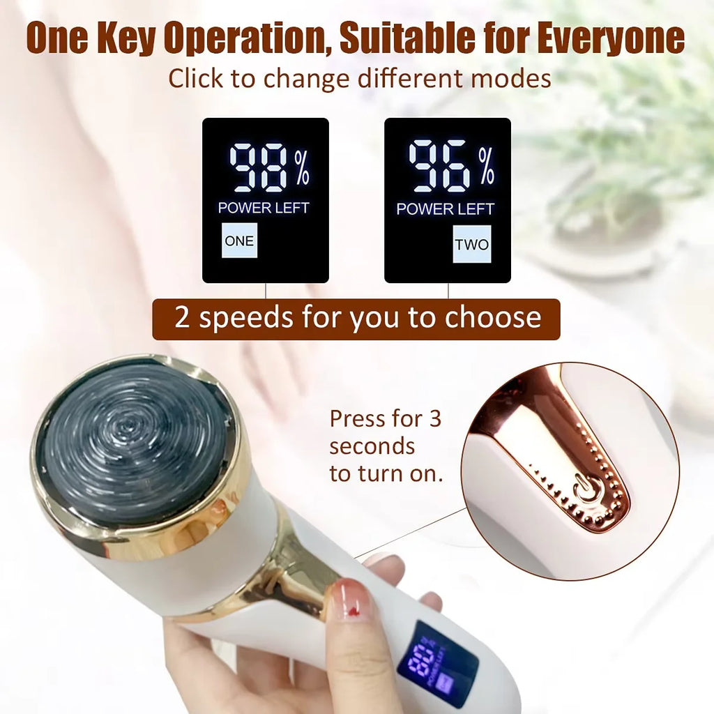 RESUXI Professional Electric Foot Grinder - Vacuum Callus Remover