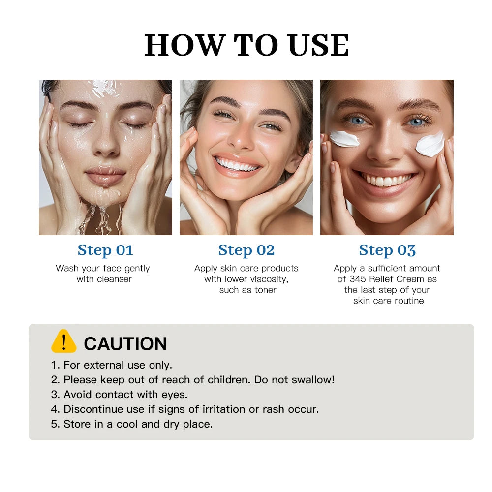 345 Relief Cream – Soothing & Moisturizing Face Solution