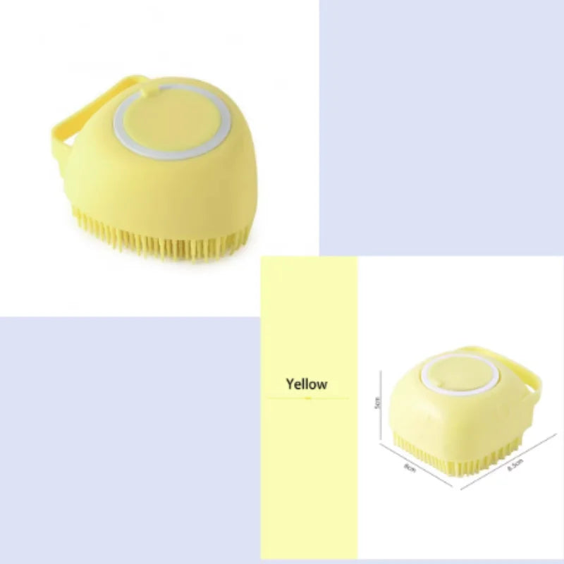 Silicone Pet Bath Massage Brush for Dogs and Cat