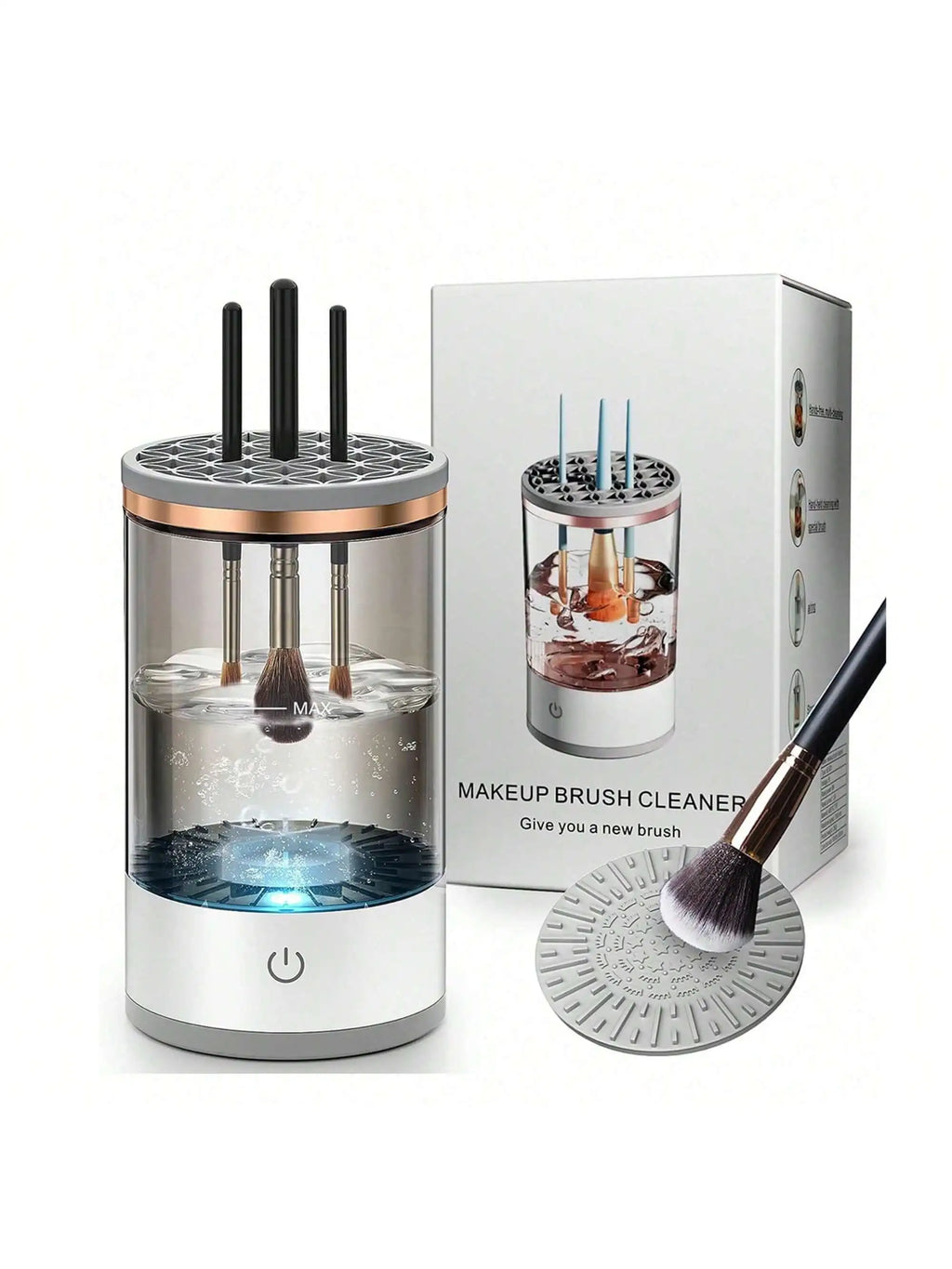 Automatic Electric Makeup Brush Cleaner - Spin & Dry Cleaning Machine