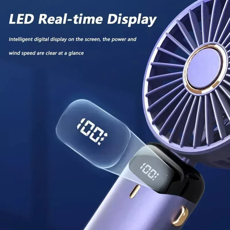 4-in-1 USB Handheld Mini Fan - Foldable Portable Neck Hanging Fan go