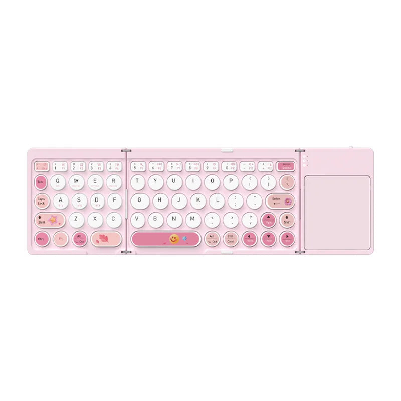 GEEZER Cute Portable Bluetooth Keyboard - Foldable & Multi-Device Wireless Keyboard for iPad, Laptop & Phone