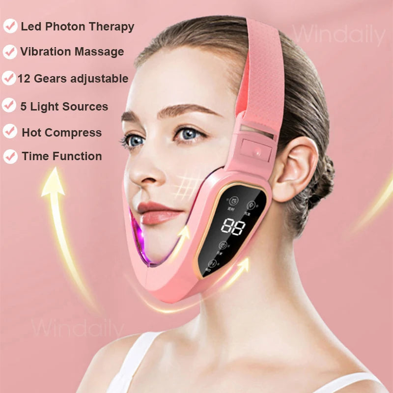 Line Facial Lifting Device - LED Photon Therapy & Vibration Massager