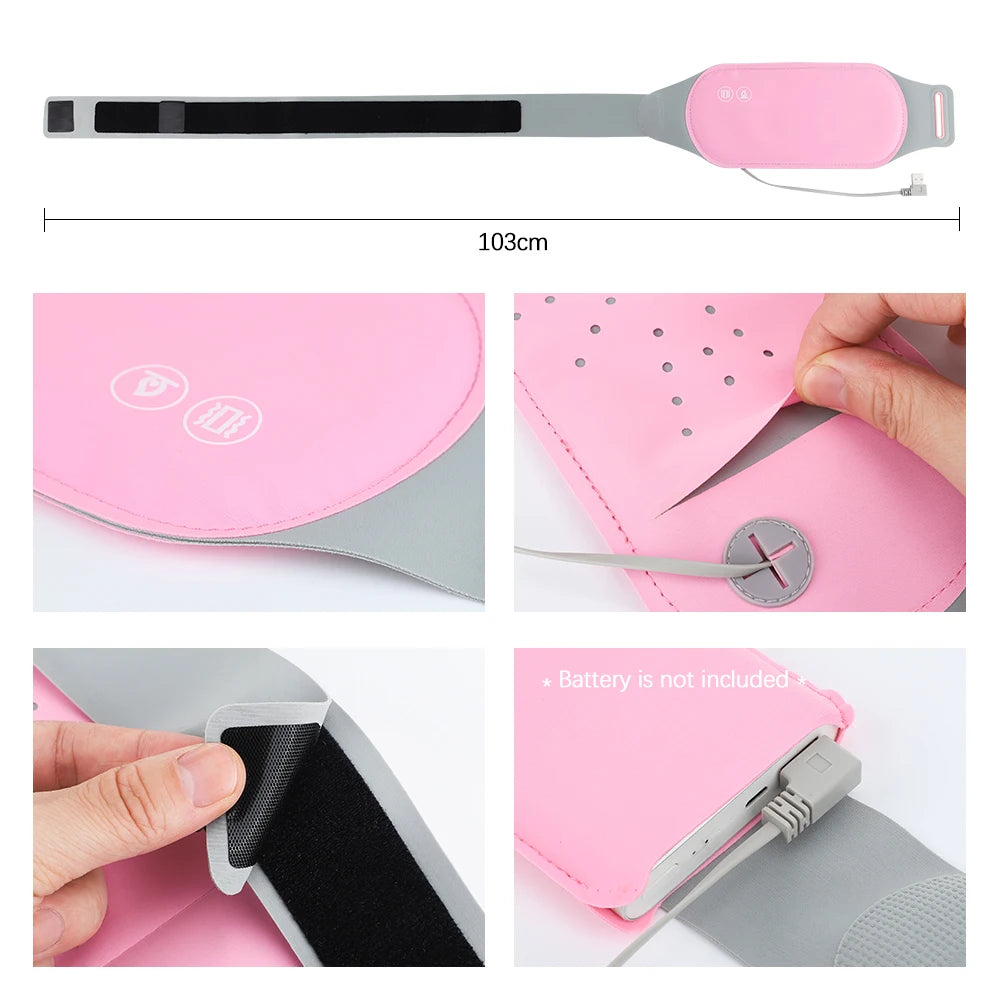 Portable Menstrual Heating Pad & Cordless Waist Massager Belt