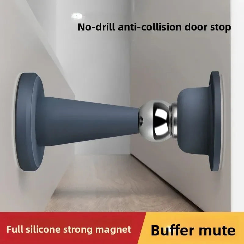 MagnoGuard: No-Drill Magnetic Silicone Door Stopper