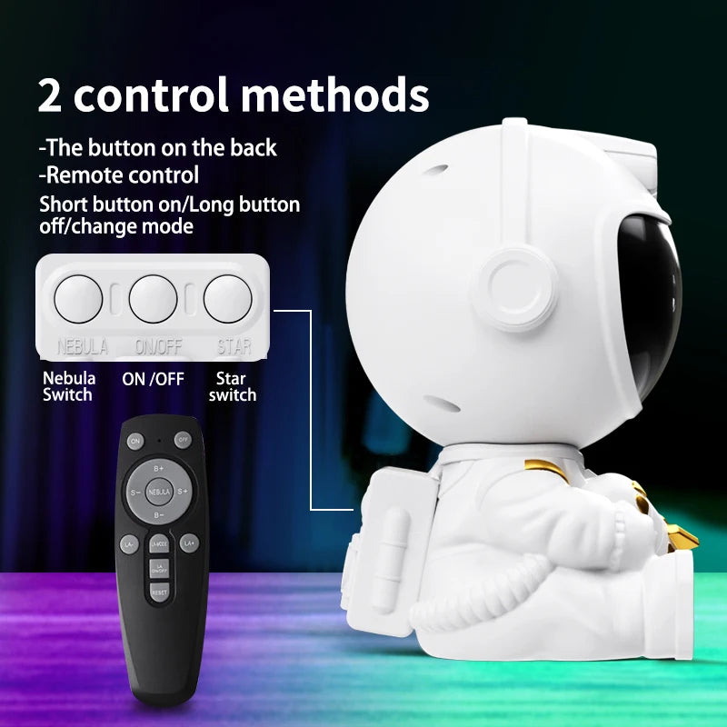 Astronaut Starry Sky Galaxy Projector - LED Nebula Night Light