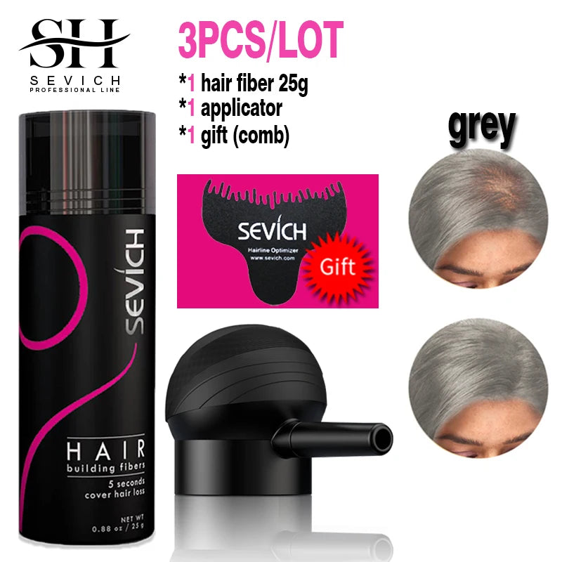 Sevich Keratin Hair Building Fibers – Instant Thickening Solution