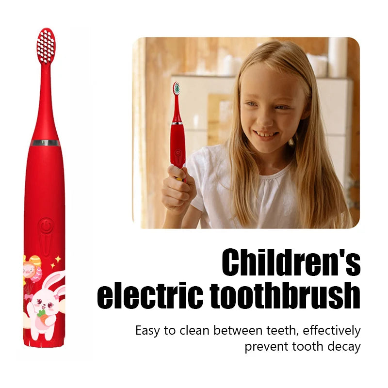 Sonic Buddy Kids Electric Toothbrush with 6 Replacement Heads