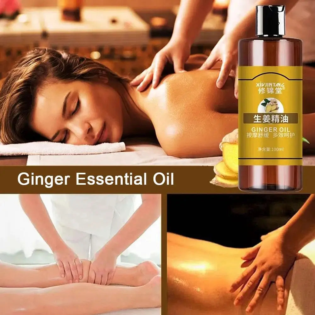 Pure Ginger Essential Massage Oil - Hydrating Body Relax Therapy