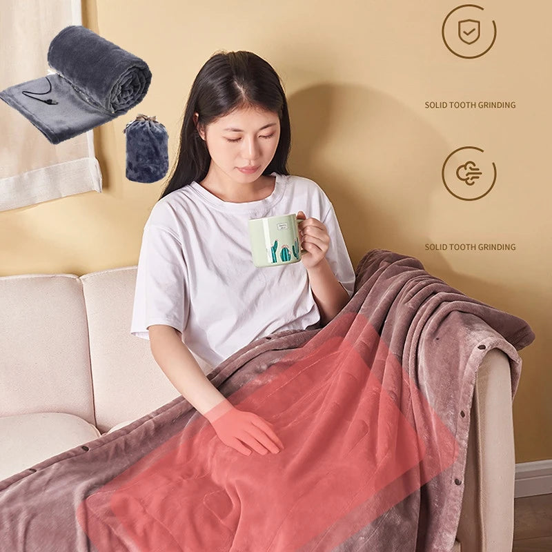 Portable USB Electric Heated Blanket & Wearable Shawl