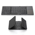 Ultra-Thin Foldable Bluetooth Keyboard with Touchpad - Portable Wireless Keyboard for iPad, Tablet, & Smartphone