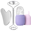 Premium Stainless Steel Facial Roller & Gua Sha Set with Ice Roller Mold