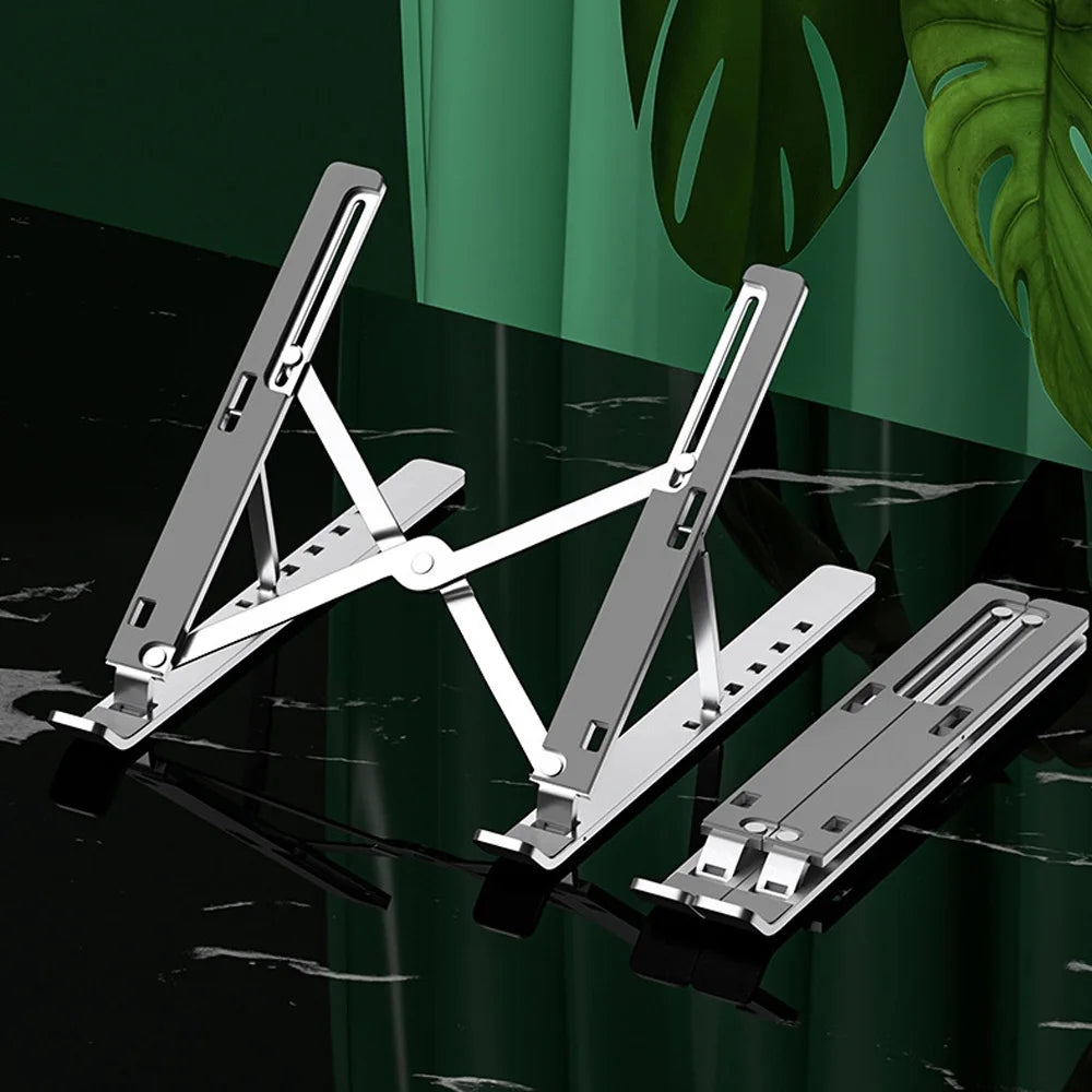 Aluminum alloy material, convenient and adjustable laptop stand, lightweight and foldable design, easy to install