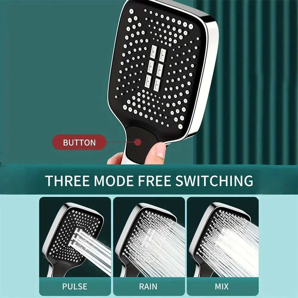 High-Pressure 3-Mode Rainfall Shower Head