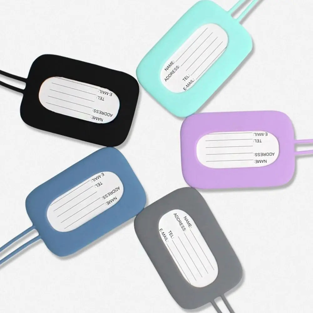 Waterproof Silicone Luggage Tags - Anti-Lost Travel Baggage Labels