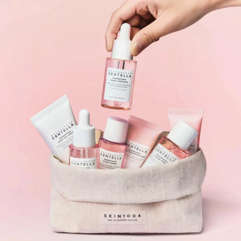 SKIN1004 Madagascar Centella Poremizing Travel Kit - 4 Piece Pink Salt Set