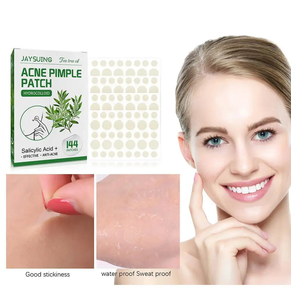 Tea Tree Oil Acne Pimple Patch - Waterproof Blemish Treatment (144 pcs).