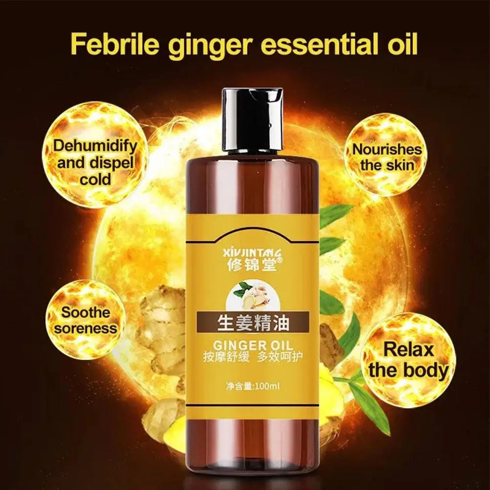 Pure Ginger Essential Massage Oil - Hydrating Body Relax Therapy