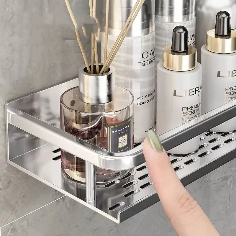 Aluminum Floating Bathroom & Shower Shelf