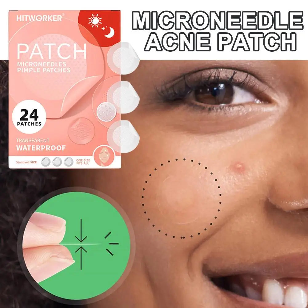 24pcs Microneedle Acne Patches – Invisible & Gentle Blemish Cover (Copia)