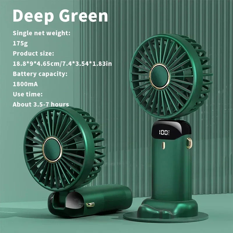 4-in-1 USB Handheld Mini Fan - Foldable Portable Neck Hanging Fan go