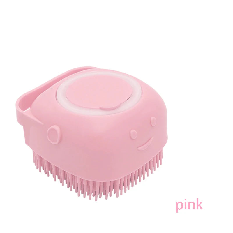 Silicone Pet Bath Massage Brush for Dogs and Cat