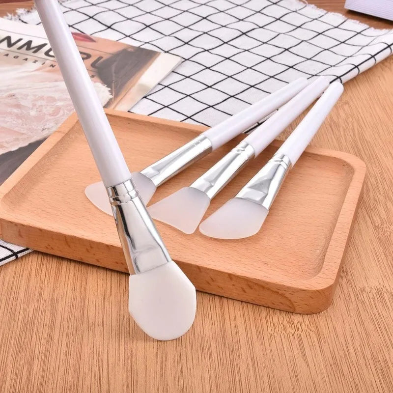 4-Piece Silicone Facial Mask Brush Set - Hygienic Skincare Applicators