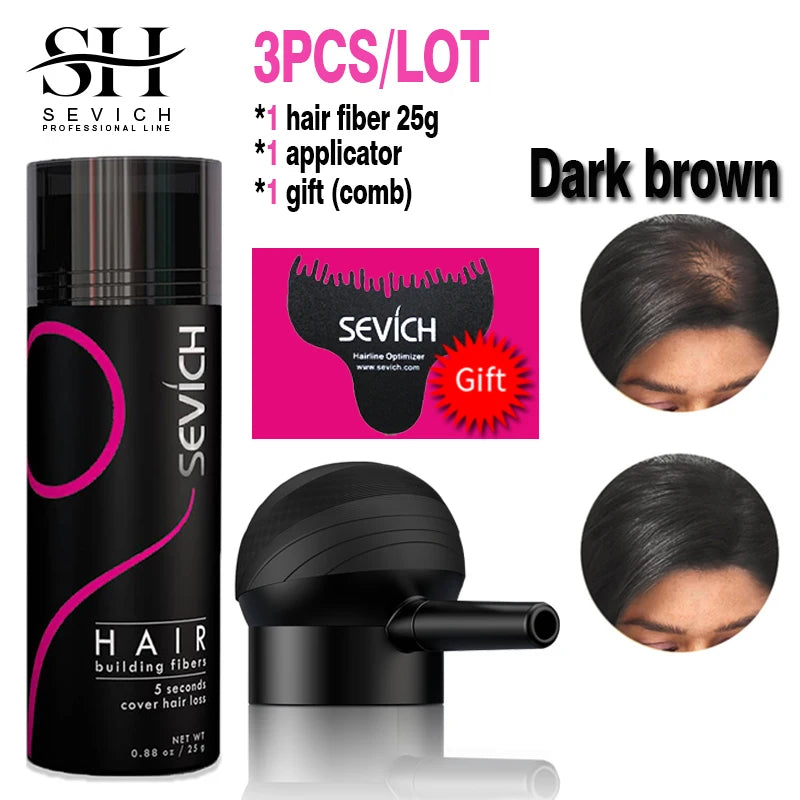 Sevich Keratin Hair Building Fibers – Instant Thickening Solution