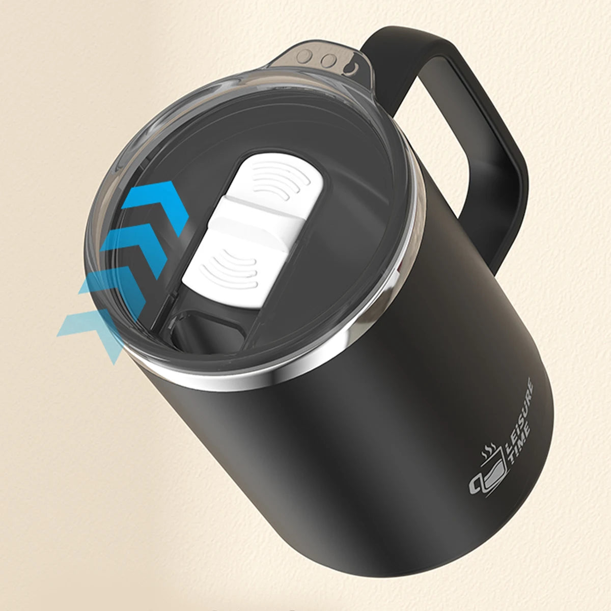 WORTHBUY Insulated Stainless Steel Coffee Mug with Handle (500ml)