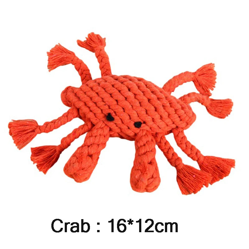 Durable Cartoon Animal Cotton Rope Chew Toy for Dogs