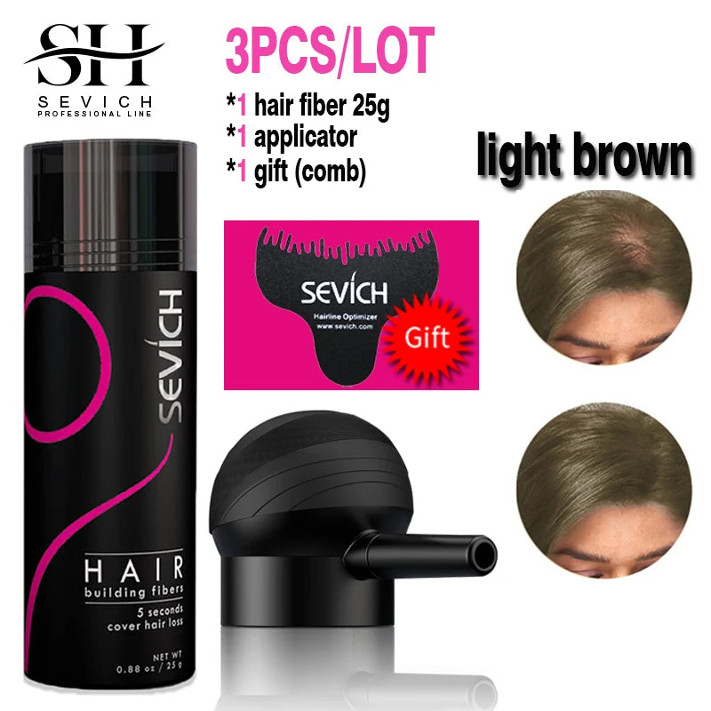 Sevich Keratin Hair Building Fibers – Instant Thickening Solution